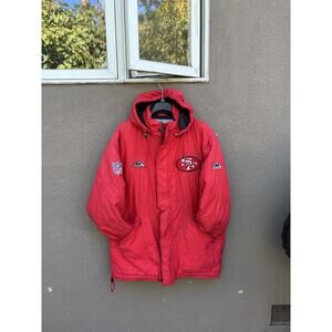 Vintage San Francisco 49ers Apex One Authentic Pro Line Puffer Jacket Size Large